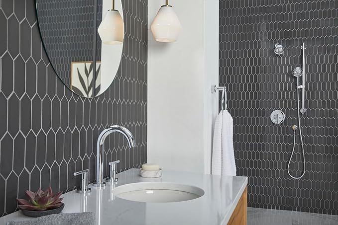 Gerber Parma Wall Mounted Hand Towel Holder - Modern Round Chrome Towel Ring for Bathroom Wall - D446158
