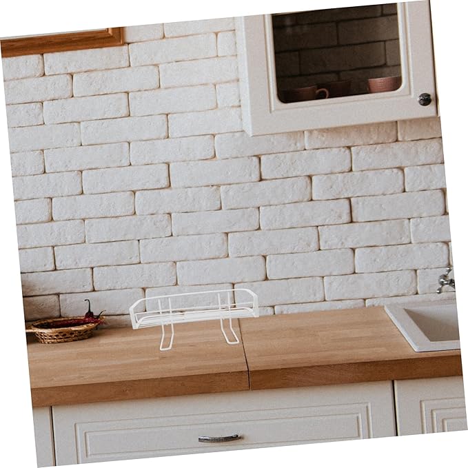 SOLUSTRE Multifunctional Wall-Mounted Storage Shelf for Toiletries and Cosmetics Sturdy Iron Organizer Elegant Finish for Bathroom and Kitchen Spaces