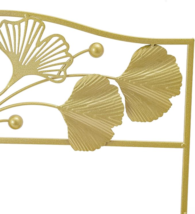 3PCS Metal Nail Polish Racks, Nail Polish Wall Organizer 4 Tiers Leafage Shape Display Rack Wall Mounted Display Case for Home Spa Nail Salon Shop- Gold