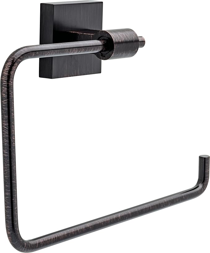 Franklin Brass Maxted (1-Pack) Hand Towel Holder Venetian Bronze Towel Racks for Bathroom Wall Square Towel Ring Holder for Bath Towel Hanger for Kitchen, Bathroom Accessories MAX46-VBR