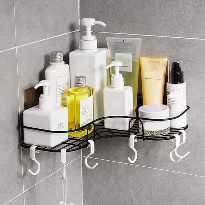 Bathroom Storage Rack,Corner Storage Organizing Stand Shelf for Toiletry Storage No Drilling