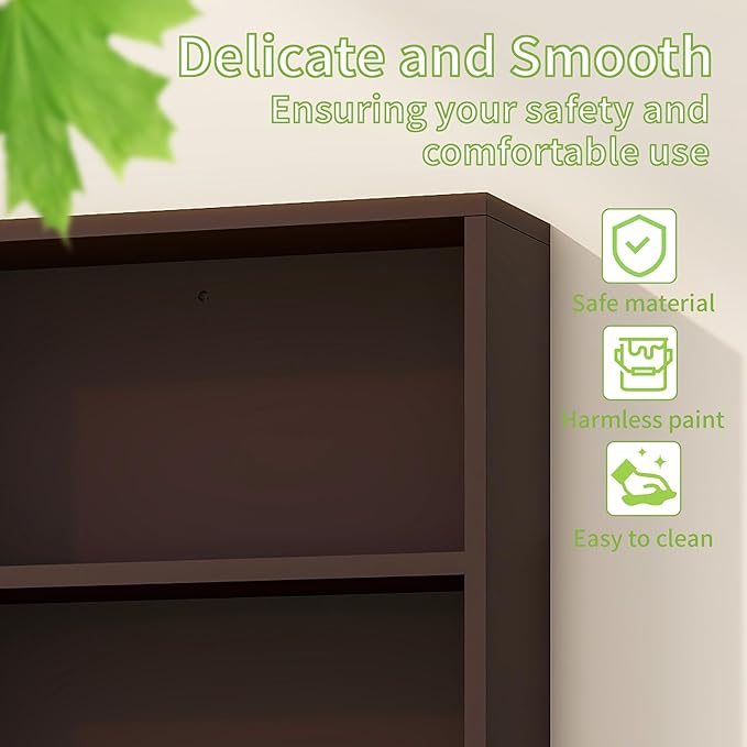 Medicine Cabinet, Wooden Bathroom Wall Cabinet with 2 Doors, Adjustable Shelves & Towel Bar, Over Toilet Storage Cabinet Wall Mounted for Kitchen & Laundry, Espresso