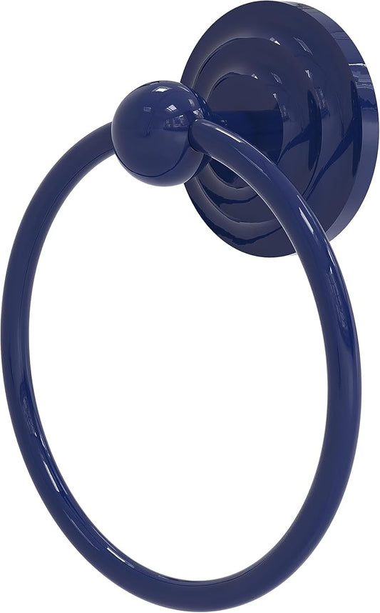 Allied Brass QN-16-MBL Que Towel Ring, Mediterranean Blue