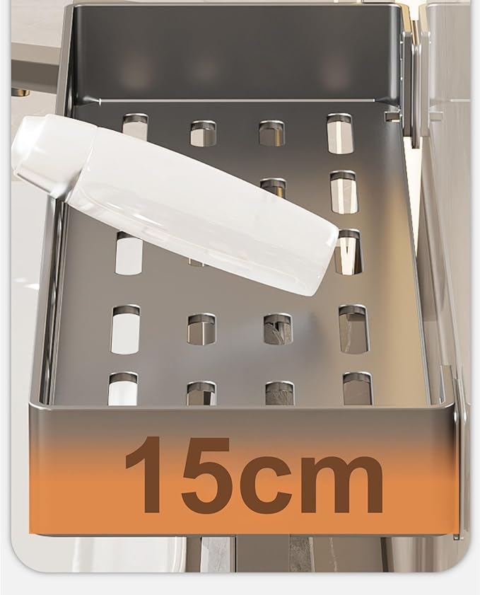 Bathroom Bathroom Shelf, Wall Mounted Organizer, Hand Wash Organizer, Hollow Out Design, Snap-in Installation, Suitable for Bathroom, Dining Room, Dressing Table(20 * 15 * 5cm)