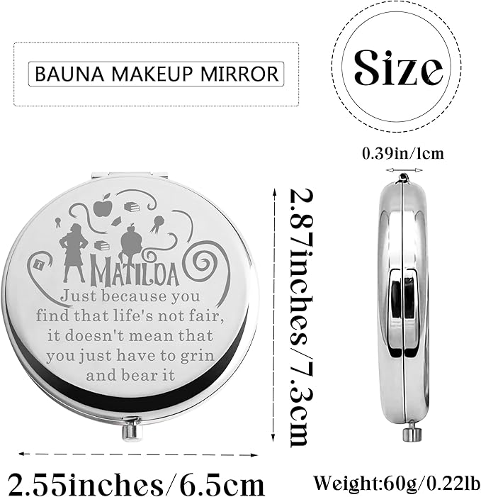 BAUNA The Musical Gift Musical Fan Gift Theatre Pocket Mirror for Friend Family Drama Lover Gift (Just Because CMS)