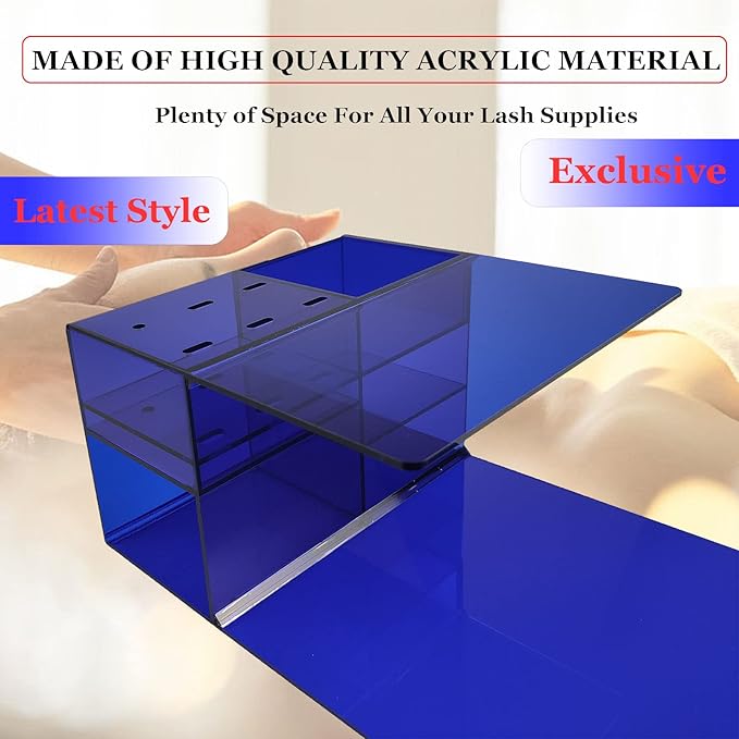 Lash Pillow Shelf Organizer - Eyelash Extension Pillow Shelf Stand - Acrylic Pillow Shelf for Lash Tech Supplies，Lash Extension Supplies Display Cabinet Shelves Suitable for Left and Right Hands