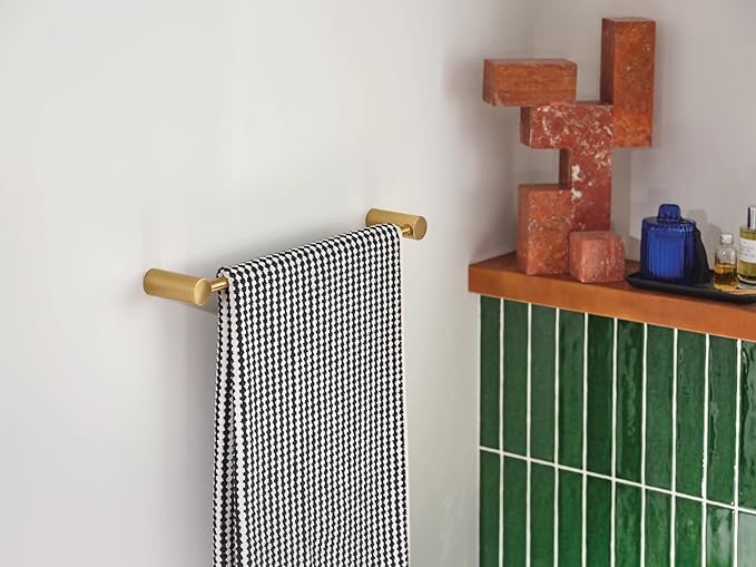 Moen Align Brushed Gold 18-Inch Modern Single -Towel Bar, YB0418BG