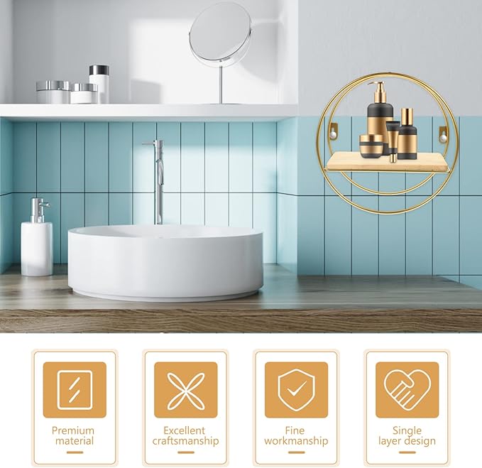 Cabilock Bathroom Shelves Over Toilet: Iron Storage Holder Rack for Cosmetics and Supplies