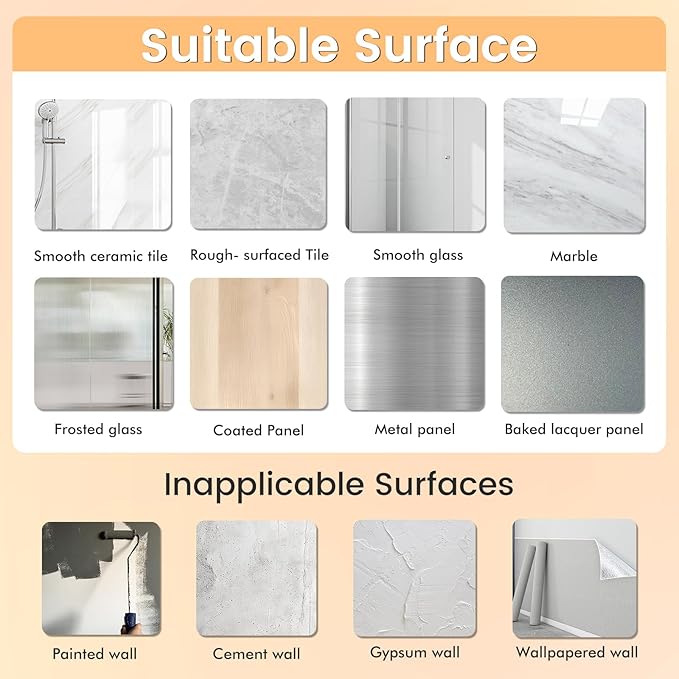 Avolare Suction Cup Towel Bar, Adjustable 24 Inches Adhesive Towel Holder for Bathroom, No Drill Wall Mounted Towel Rack with 5 Sliding Hooks, White Towel Shelf for Kitchen, Toilet, Shower, Door
