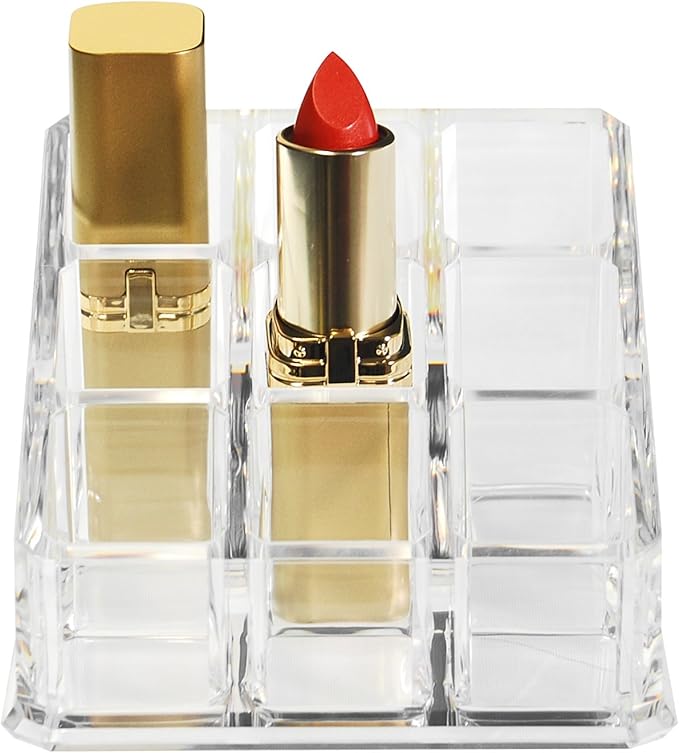 kieragrace Cosmetic Makeup and Lipstick Organizer, 9 Compartments