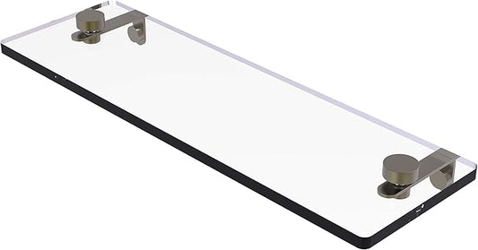 Allied Brass NS-1/16 16 Inch Vanity Beveled Edges Glass Shelf, Antique Brass