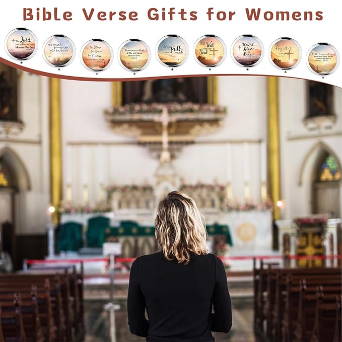 RattanView Christian Compact Mirrors Gifts for Women Bulk Mothers Day Inspirational Religious Pocket Makeup Mirror with Bible Verse Gift for Mom Ladies Church Party Favors VBS Sunday School