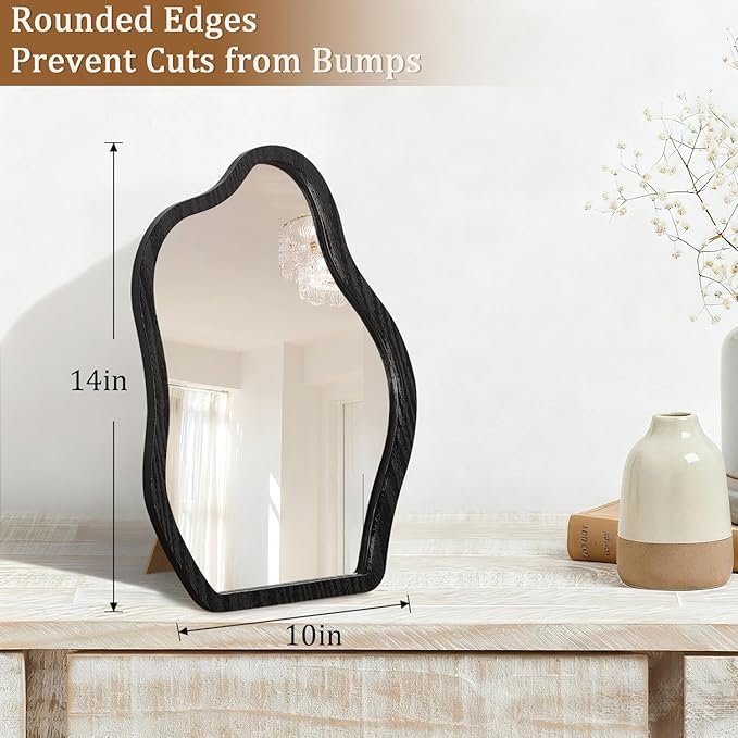 Table Desk Countertop Mirror Vanity Makeup Mirrors for Living Room Bedroom Birthday Gifts for Office Desk Room Decor High Definition 14" L x 10" W Small