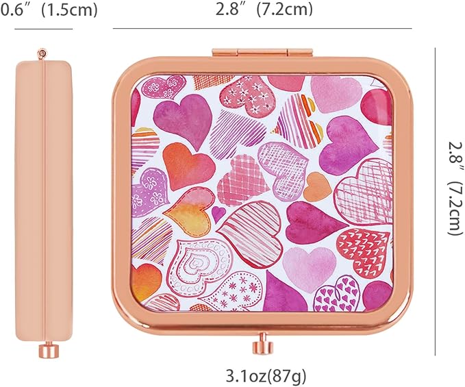 Hand Mirror Portable Folding Handheld, Compact Travel Mirror for Camping, Home, Office, Small Mirror for Pocket and Purse, Good for Gift