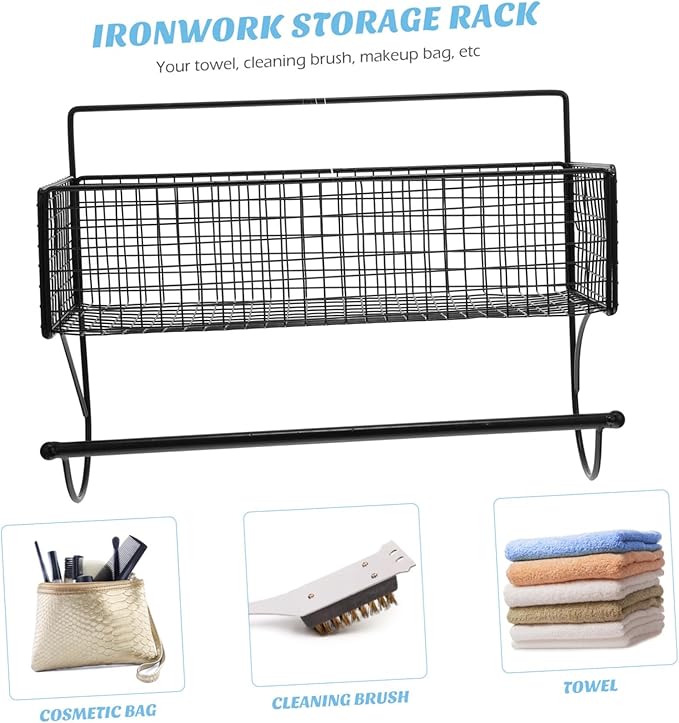 Garneck Toilet Storage Rack Bathroom Shelving Kitchen Storage Shelf Wall Mounted Rack Draining