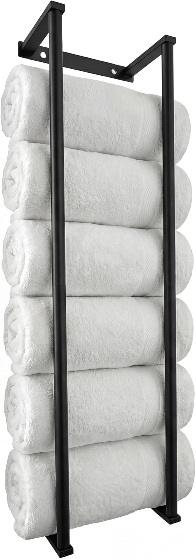 Bathroom Towel Storage Rack,28 Inch Stainless Steels Towel Racks for Bathroom, Wall Mounted Organizers and Storage Shelves for Bathroom,Black