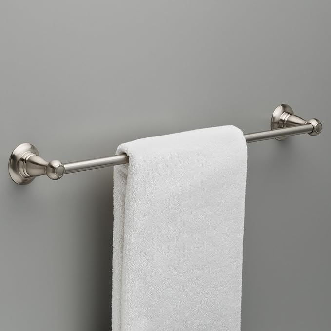Delta Faucet Porter 24 inch Towel Bar, SpotShield Brushed Nickel , Bathroom Accessories, PTR24-BN