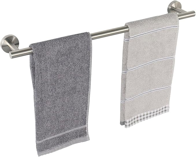 TocTen Bath Towel Bar - Thicken SUS304 Stainless Steel Bathroom Towel Holder, Towel Rod for Bathroom Heavy Duty Wall Mounted Towel Rack Hanger (20 in, Brushed Nickel)