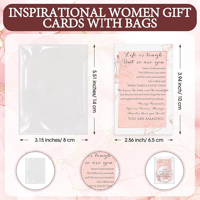 Cinnvoice 25 Sets Pink Inspirational Mini Compact Mirror Bulk for Women Small Portable Round Purse Mirrors Employee Appreciation Gift for Graduation Party Favors Coworker Nurse (May You)