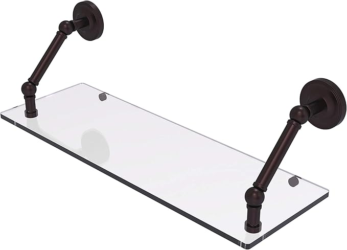 Allied Brass PR-1-24 Prestige Regal Collection 24 Inch Floating Glass Shelf, Antique Bronze