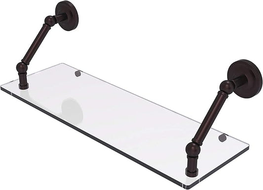 Allied Brass PR-1-24 Prestige Regal Collection 24 Inch Floating Glass Shelf, Antique Bronze