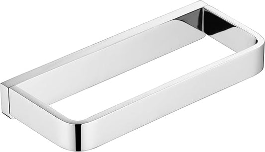 Aothphe Bathroom Towel Ring Brass Square Hand Towel Holder Wall Mounted,Polished Chrome