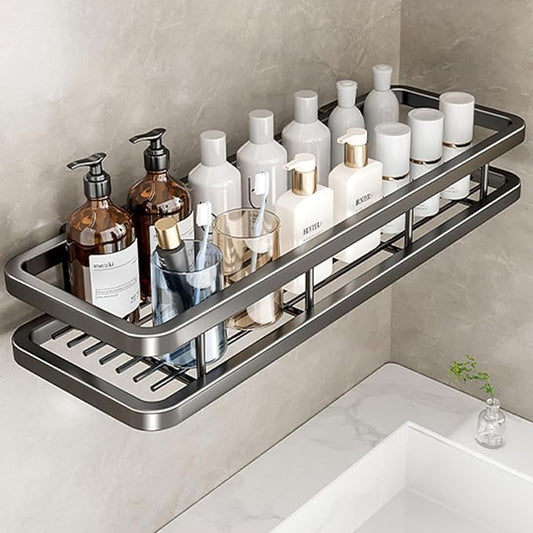 Detachable Carbon Steel Organizer, Large Capacity, Hanging Rustproof Shelf, for Bathroom, Kitchen, Living Room (Color : 19.6inch, Size : Gray Single)