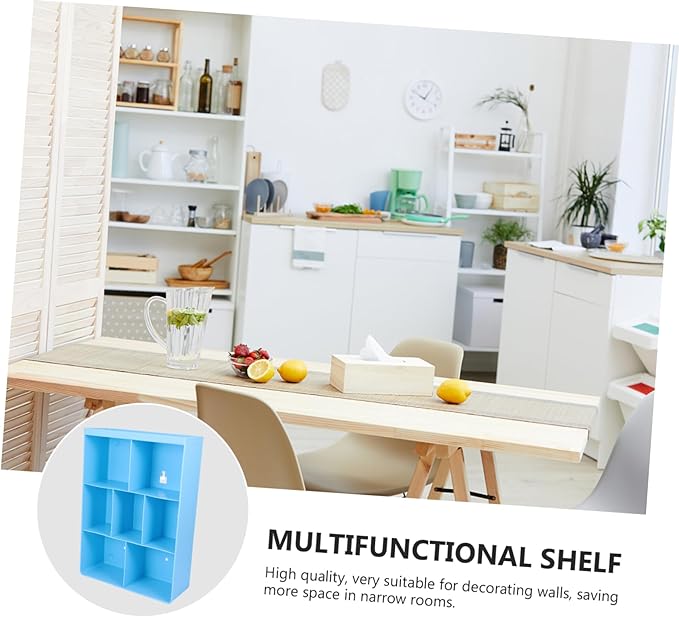 ULTECHNOVO Wall Mounted Storage Rack Multifunctional Nail-Free Shelf for Bathroom and Kitchen Sturdy Plastic Organizer for Cosmetics and Household Items