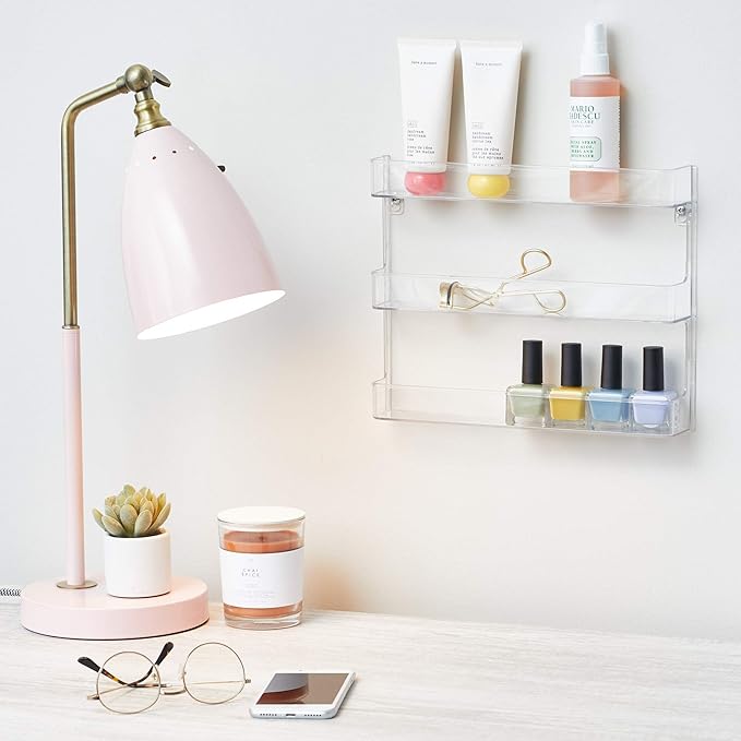 iDesign Hanging Nail Polish & Cosmetics Organizer, The Clarity Collection – 8.78" x 2.02" x 11.07", Clear