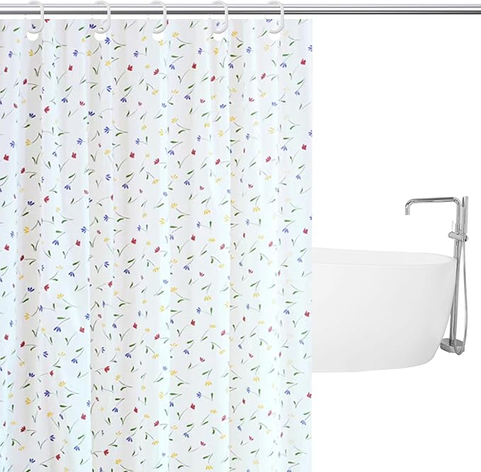 Pilarmuture Waterproof Fabric Shower Curtain for Bathroom Home Decor Quick Dry and Lightweight Easy Install Extra Long Shower Curtain Print(Color:7 Styles for Choosing)