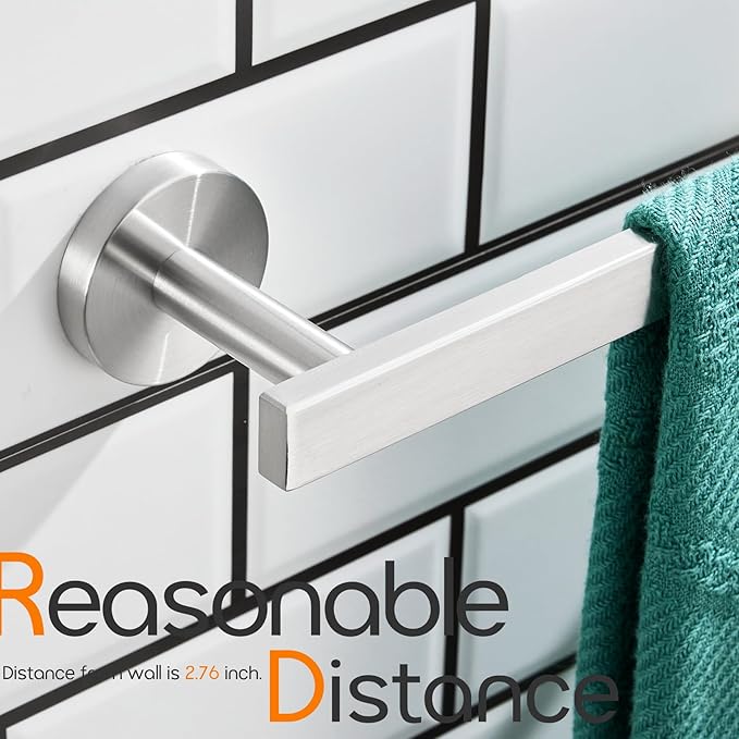 36 Inch Bathroom Towel Bar Bath Towel Rack Kitchen Towel Holder Long Towel Rails Wall Mounted SUS304 Stainless Steel Brushed Nickel AN4001BR-L36