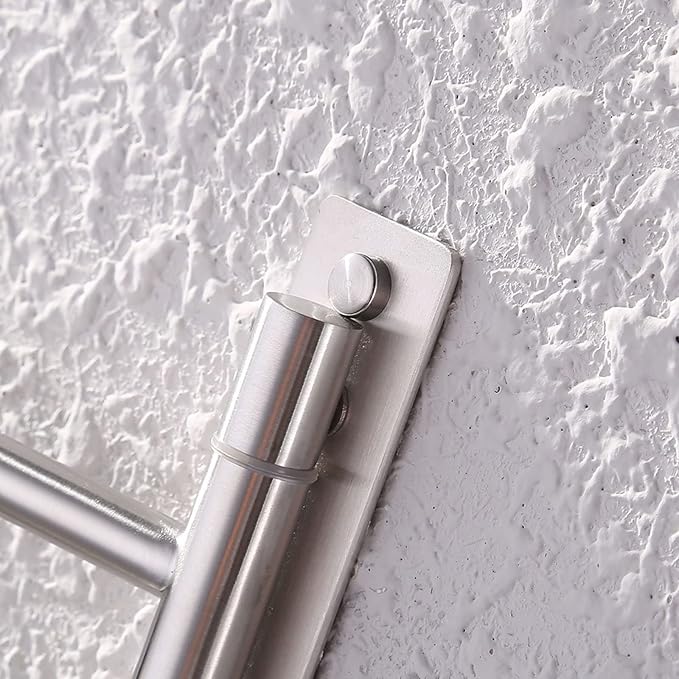 KES Bathroom Towel Bar 13.8 Inch Swing Mount Swing Out Arm Wall 2-Arm Towel Holder, SUS304 Stainless Steel Brushed Finish, A2102S2-2