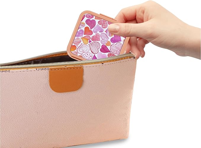 Hand Mirror Portable Folding Handheld, Compact Travel Mirror for Camping, Home, Office, Small Mirror for Pocket and Purse, Good for Gift