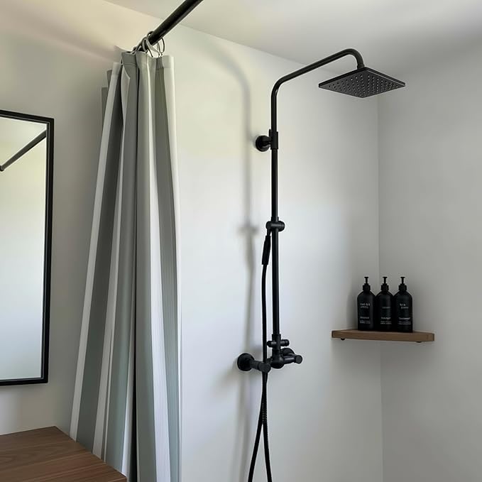 Beautiful Striped Boho Shower Curtain for Your Bathroom - Stylish 72”x72” Sage Green Curtain That Fits Perfectly with Any Bath Decor - Modern & Elegant, Ideal for Brightening Up Your Bathroom at Home
