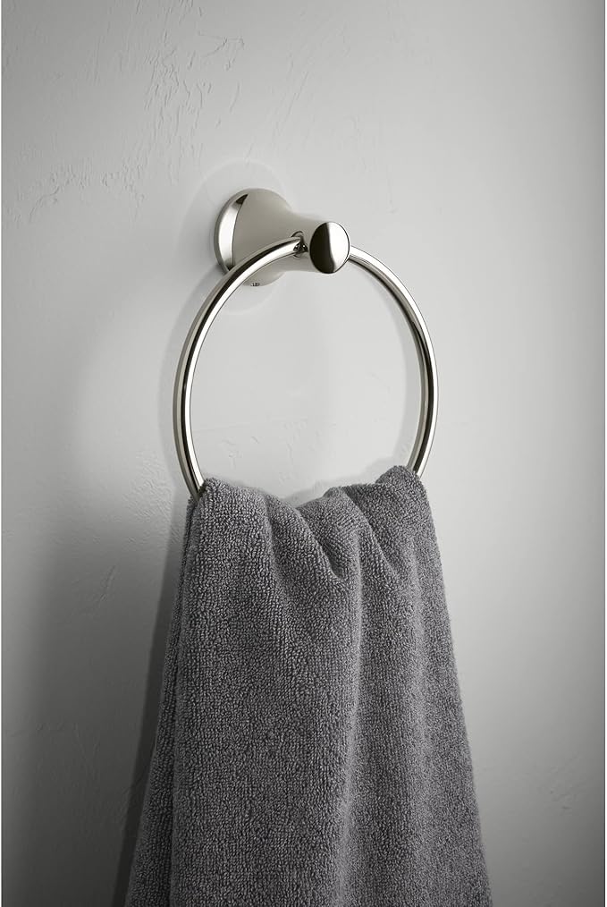 Kohler K-21955 Tempered 6-7/8" Wall Mounted Towel Ring - Matte Black