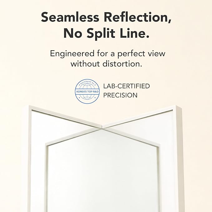Realme V0 True Non-Reversing Mirror(2026 New Version) – True Image, Unmatched Precision, New Pakage, Slim Design for Makeup Vanity, 9'' Non-Reversing Mirror with Stand