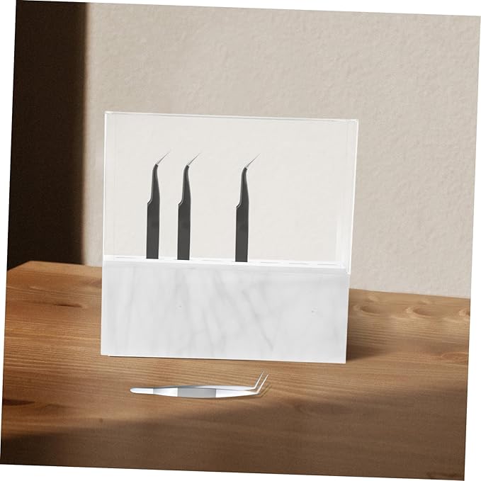 Tweezers Holder for Display Compartment Makeup Tweezers Stand Space-saving Organizer for Beauty Salons Home Use Easy to Clean Transparent Design