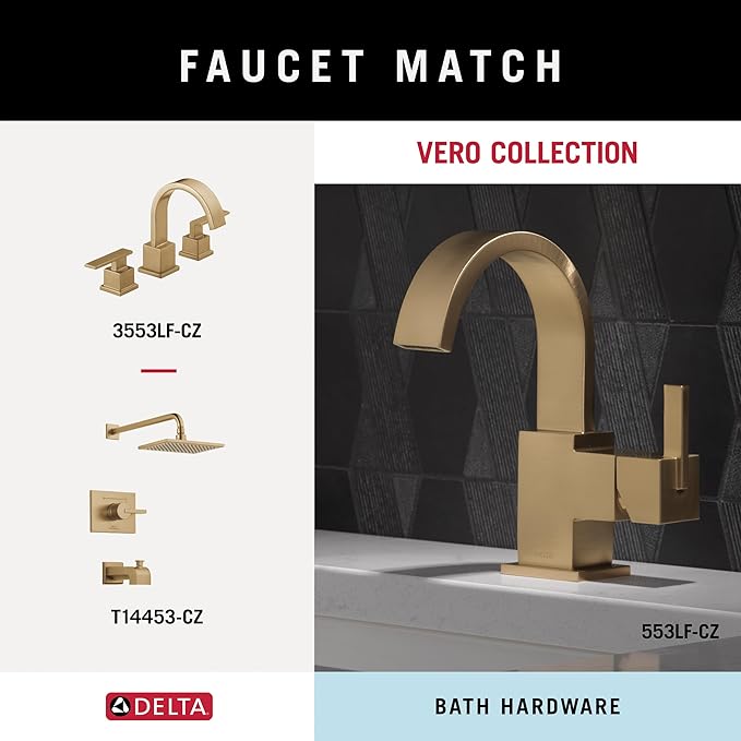 DELTA Vero Towel Bar, Champagne Bronze Bathroom Towel Holder, Bathroom Accessories, 77724-CZ