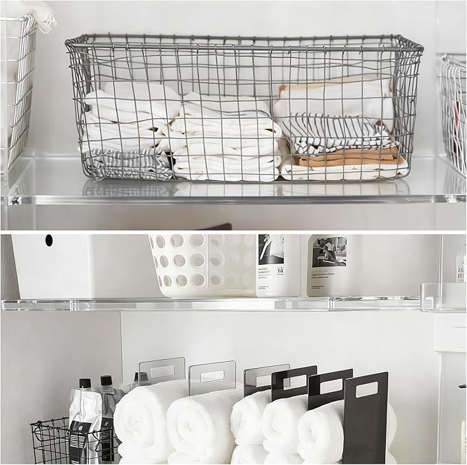 13 Inch Acrylic Medicine Cabinet Replacement Shelves Bathroom Cabinets Shelves for Living Room Bathroom Kitchen Wall Mounted Medicine Cabinets
