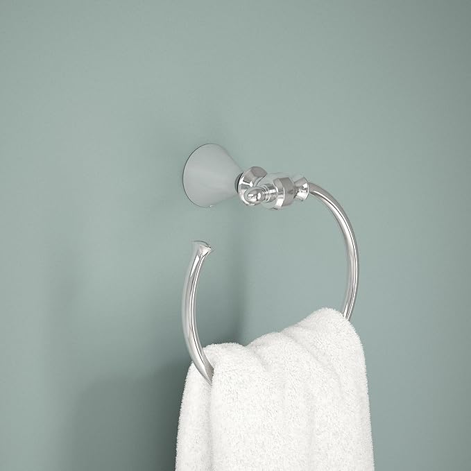 Delta VES46-PC Vessona Wall Mount Round Open Towel Ring Bath Hardware Accessory in Polished Chrome