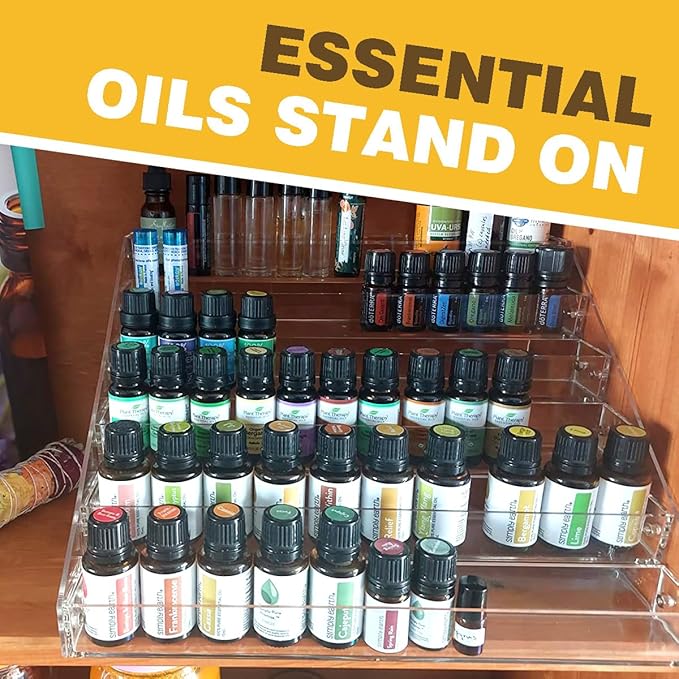 Nail Polish Organizer 72 Bottles of 6 Layers Paint Storage and Organizer Acrylic Holder Display Rack for Tattoo Alcohol Ink Essential Oils, Fit 1 or 2oz Bottles., 12.4*9.7*7.08 inch, Clear