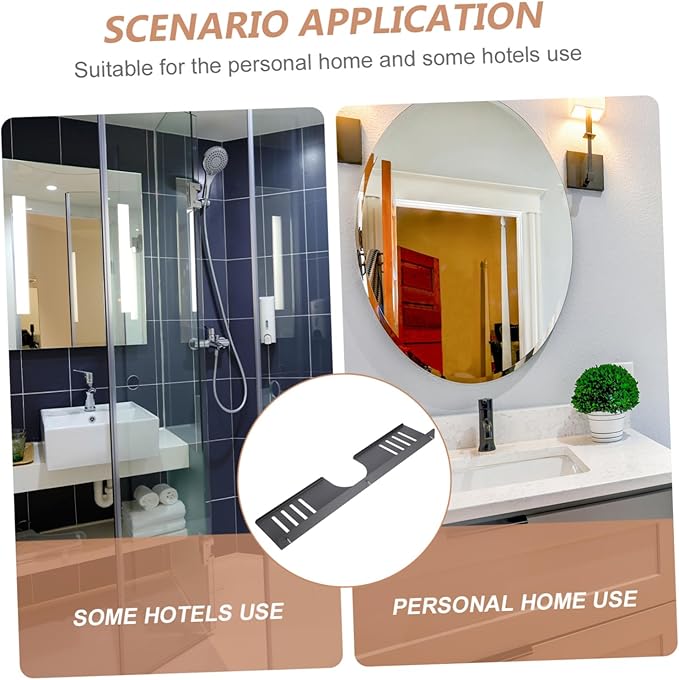 SHOWERORO Bathroom Sink Top Organizer Wall-Mounted Shelf for Bathroom Kitchen No Drill Installation Ample Storage Space for Toiletries and Grooming Products Shaped Design