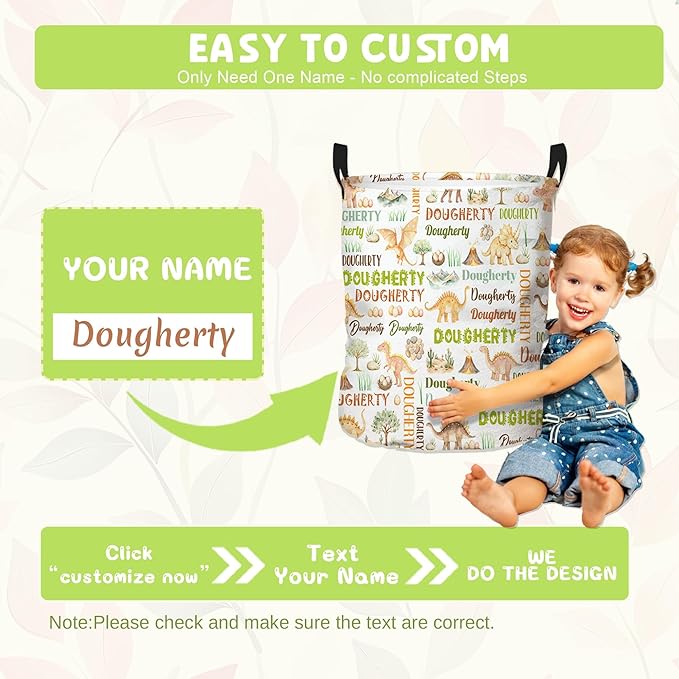 Personalized Seahorse Laundry Hamper, Ocean Themed Laundry Baskets with Custom Name, Collapsible Hamper for Kids Adults Home Decoration,16.5 X 13.8in