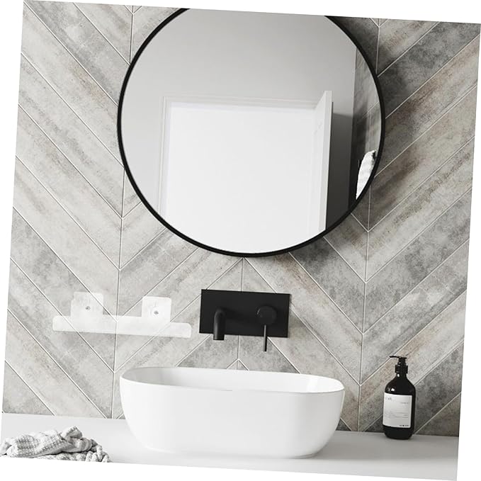 Ciieeo Acrylic Floating Shelf Wall-Mounted Storage Rack Bathroom Shelves Wall for Bathroom Tidy Storage