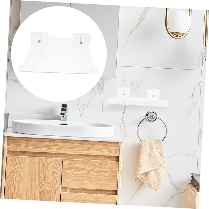 Bathroom Organizer Cabinet Wall Shelf for Bathroom Acrylic Floating Shelf Wall-Mounted Storage Rack