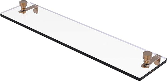 Allied Brass FT-1/22-BBR Ft 1 22 Foxtrot Inch Vanity Beveled Edges Glass Shelf, 22 Inch, Brushed Bronze