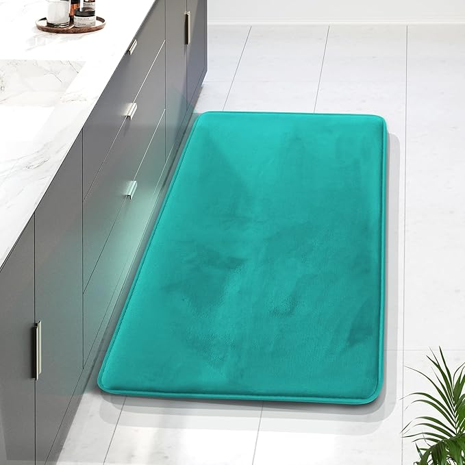 Clara Clark Bathroom Rugs, Velvet Memory Foam Bath Mat, Non-Slip Bath Rugs, Machine Wash, Dries Quickly, Ultra Soft Plush Bath Mats for Bathroom,