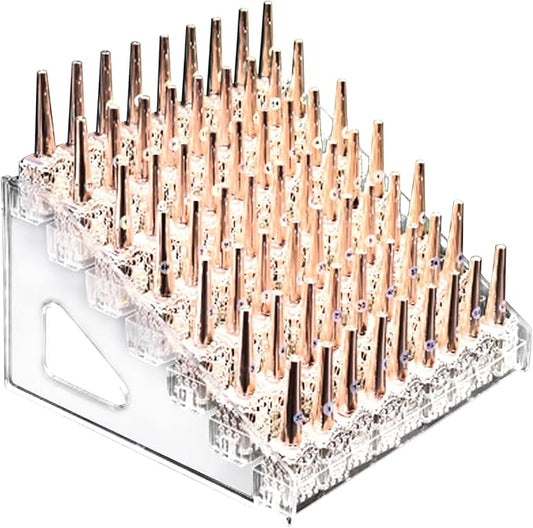 7 Tiers Acrylic Nail Polish Organizer Rack,Paint Rack Gel Nail Polish Shelf Display,Essential Oils Holder Makeup Organizer,Cosmetic Eyeglasses Lash Display ﻿