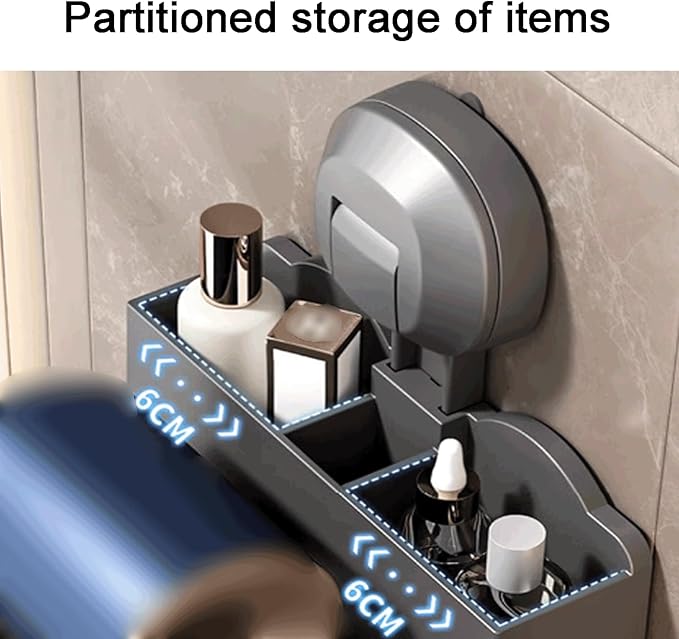 Removable Plastic Bathroom Shelves Suction Cup Bathroom Shelves Wall-Mounted Bathroom Shelves No Punching Bathroom Shelves Large Capacity