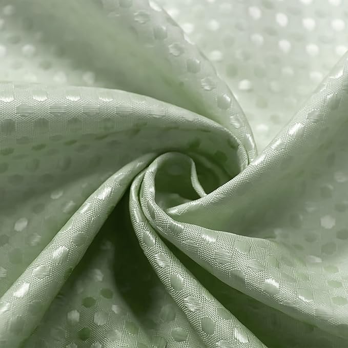 Small Stall Size Shower Curtain 36x72 for Bathroom Spring Decor Narrow Half Waterproof Washable Liner Waffle Fabric Cloth RV Shower Curtains for Camper Wide 36 x 72 with Hooks Set Sage Green